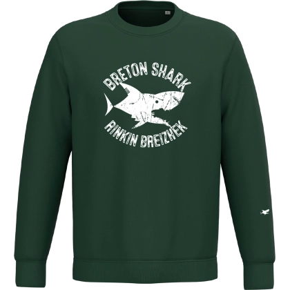 Sweat vert foncé manches longues mixte personnalisable