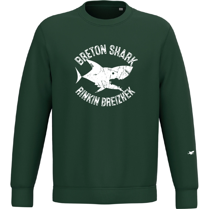 Sweat vert foncé manches longues mixte personnalisable