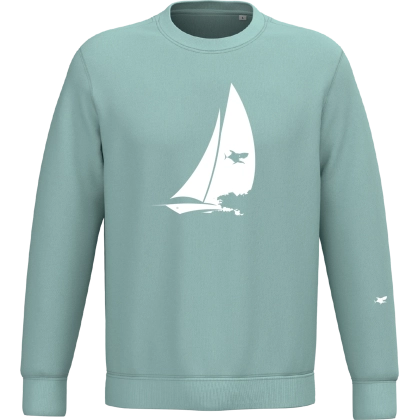 Sweat vert sauge manches longues mixte personnalisable