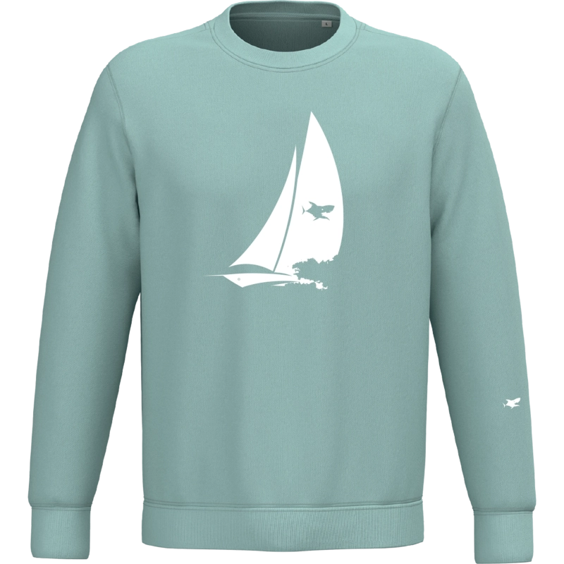 Sweat vert sauge manches longues mixte personnalisable