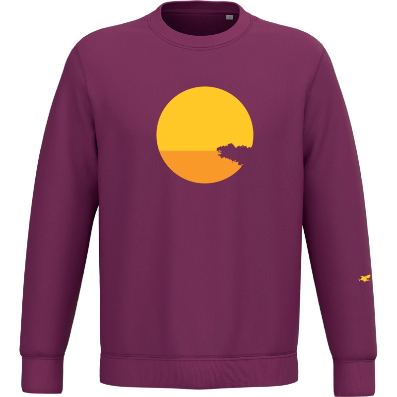 Sweat framboise manches longues mixte personnalisable