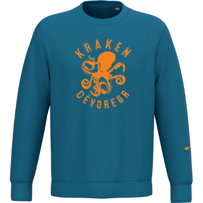 Sweat bleu manches longues mixte personnalisable