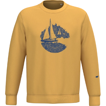 Sweat jaune manches longues mixte personnalisable