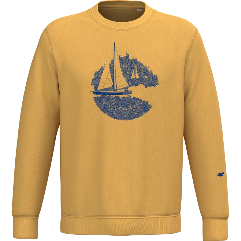 Sweat jaune manches longues mixte personnalisable
