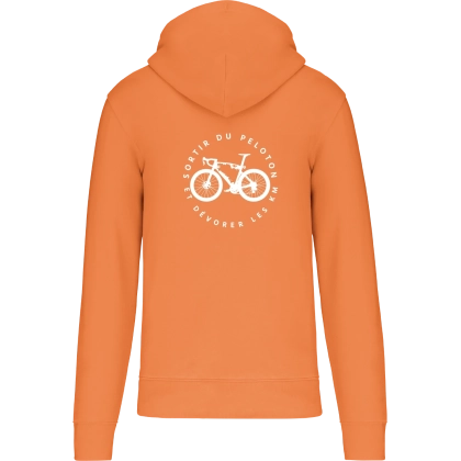 Sweat zippé à capuche printemps orange mixte personnalisable
