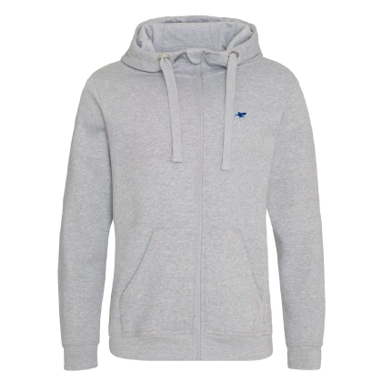 Sweat zippé à capuche hiver gris mixte personnalisable