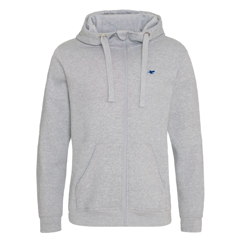 Sweat zippé à capuche hiver gris mixte personnalisable