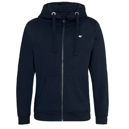 Sweat zippé à capuche hiver bleu marine mixte personnalisable