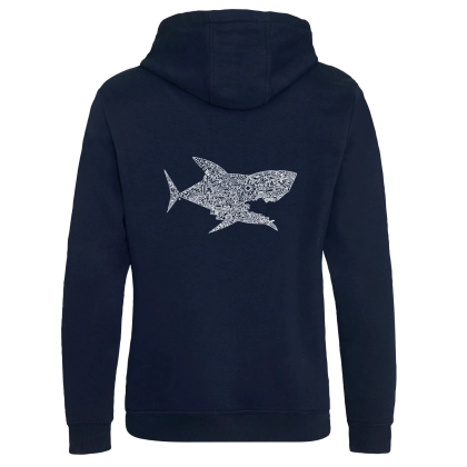 Sweat zippé à capuche hiver bleu marine mixte personnalisable