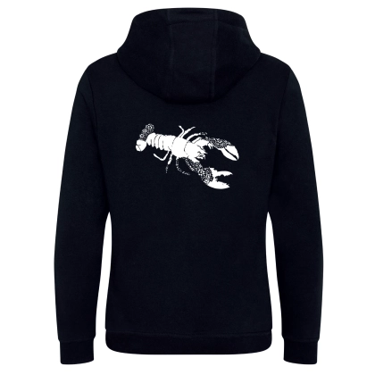Sweat zippé à capuche hiver noir mixte personnalisable