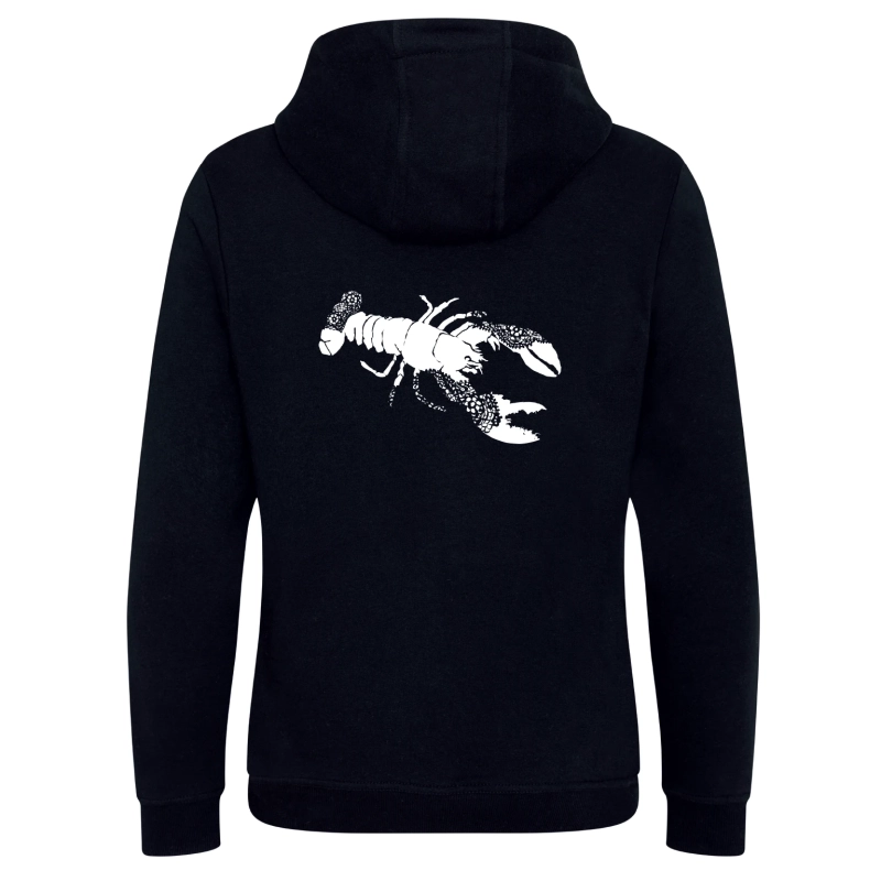 Sweat zippé à capuche hiver noir mixte personnalisable