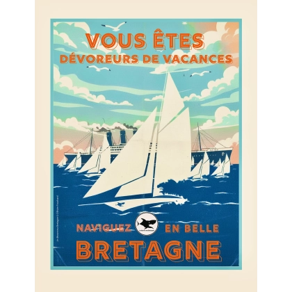 2 - Affiche collector voilier régate