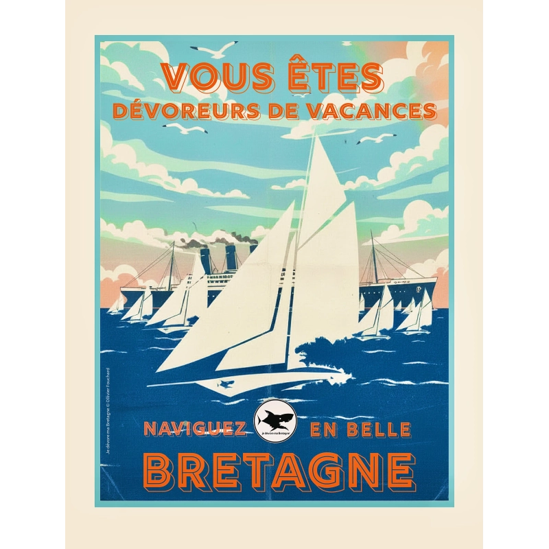 2 - Affiche collector voilier régate