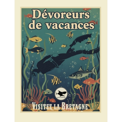 12 - Affiche collector plongeur apnée