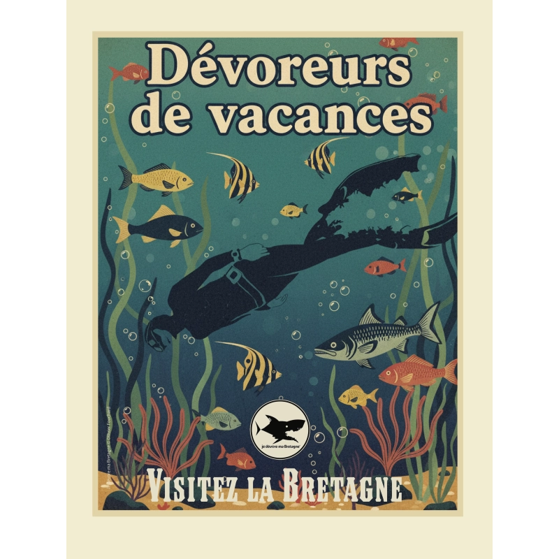 12 - Affiche collector plongeur apnée