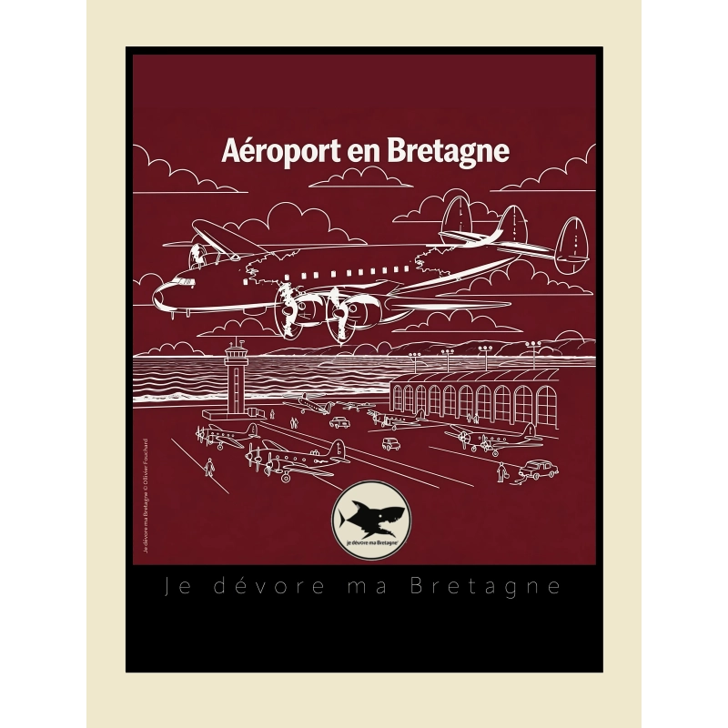 24 - Affiche collector Aéroport en Bretagne