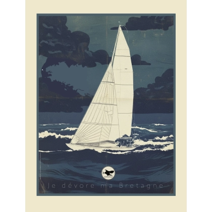 28 - Affiche collector voilier