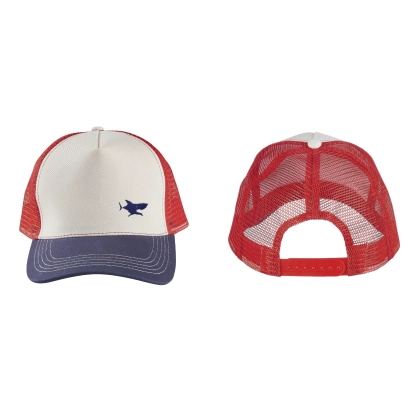 Casquette filet Bleu Blanc Rouge requin brodé personnalisable