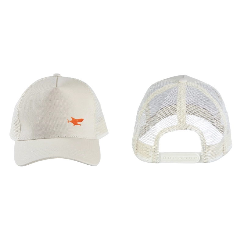 Casquette filet écru requin brodé personnalisable