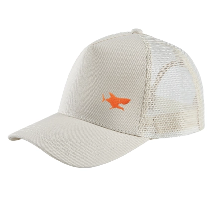 Casquette filet écru requin brodé personnalisable