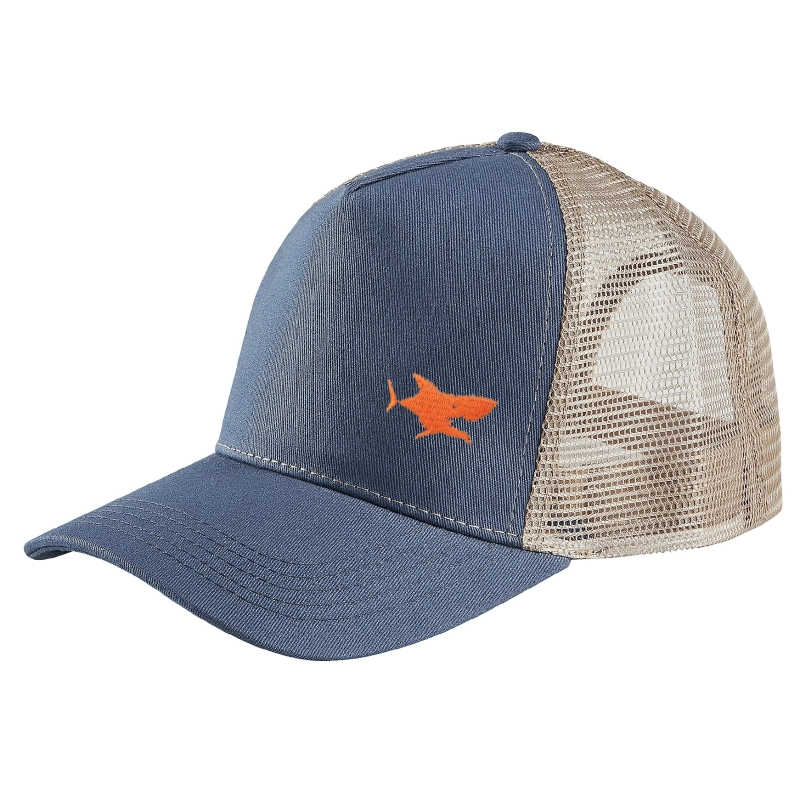 Casquette filet denim requin brodé personnalisable