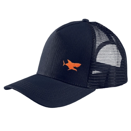 Casquette filet bleu marine requin brodé personnalisable