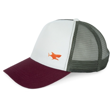 Casquette filet blanche et violet requin brodé personnalisable