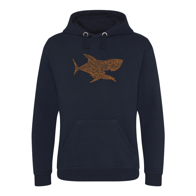 Sweat à capuche hiver bleu marine personnalisable