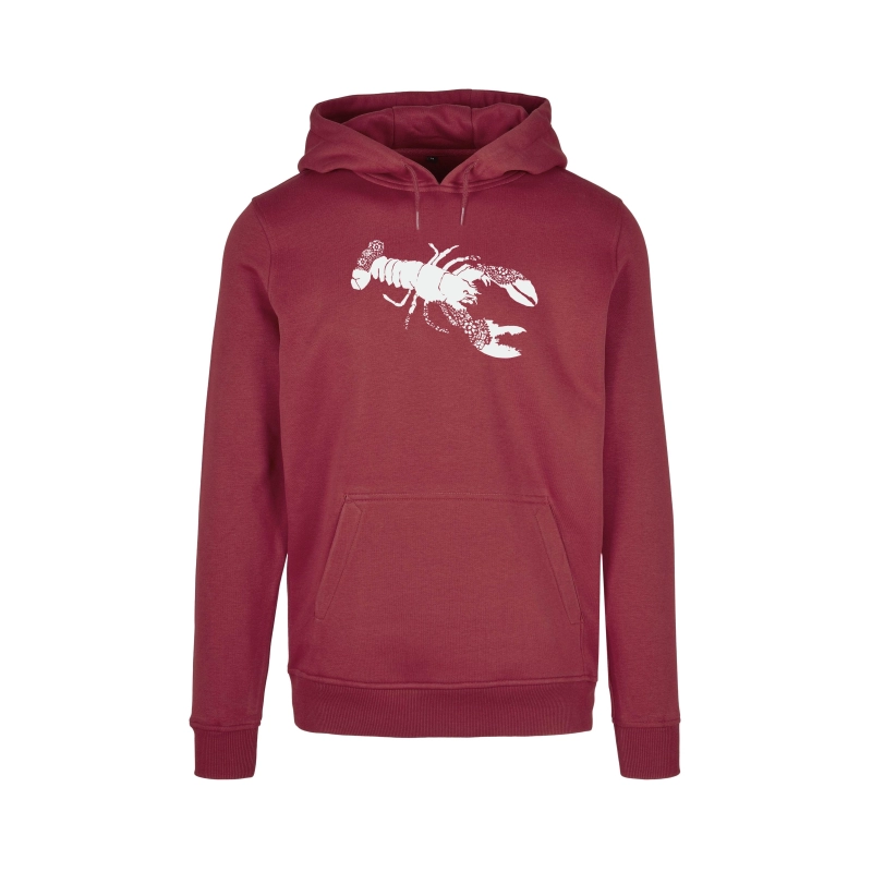 Sweat à capuche printemps bordeaux personnalisable