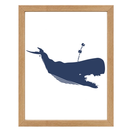 Affiche Baleine bretonne – décoration marine