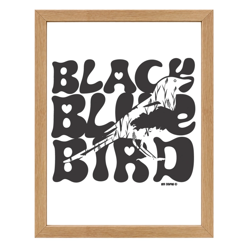 Affiche Black Bird – décoration bretonne originale