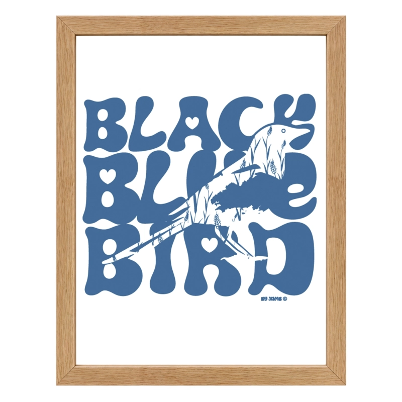 Affiche Black Bird – décoration bretonne originale