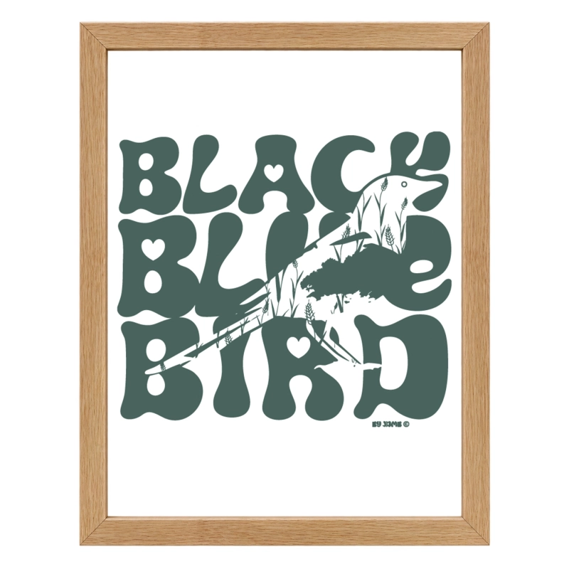 Affiche Black Bird – décoration bretonne originale