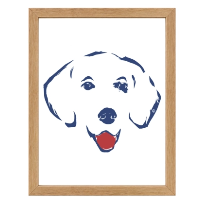 Affiche Golden Retriever – décoration bretonne