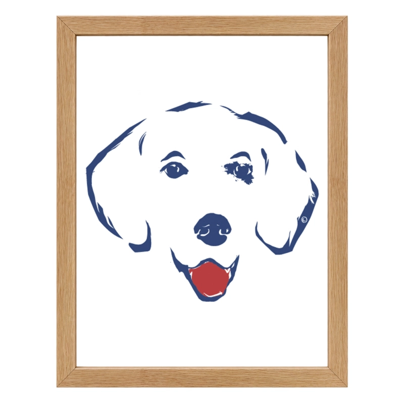 Affiche Golden Retriever – décoration bretonne