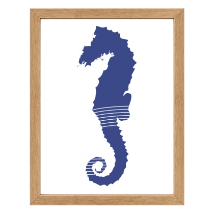 Affiche Hippocampe – décoration marine bretonne