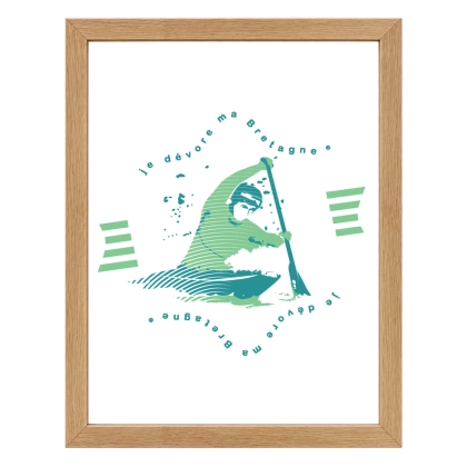 Affiche Kayak Bretagne – décoration sport et nature