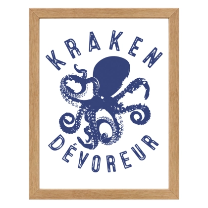 Affiche Kraken – décoration marine Bretagne