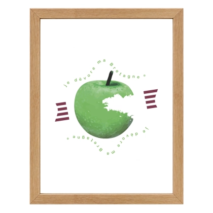 Affiche Pomme Bretagne – décoration bretonne