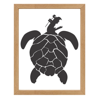 Affiche Tortue – décoration marine bretonne