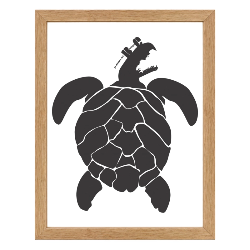 Affiche Tortue – décoration marine bretonne