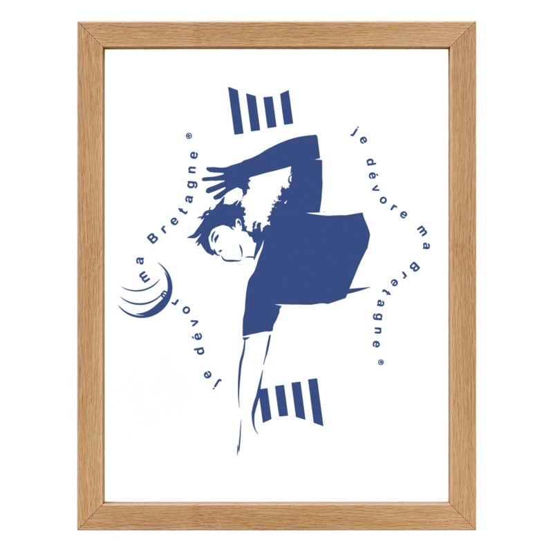 Affiche Volleyball Bretagne – décoration sportive bretonne