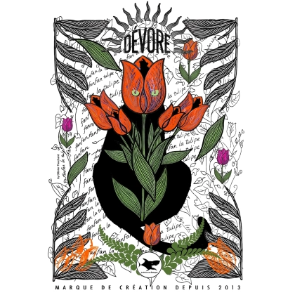 T-shirt Femme Bretagne Tulipe Blanc | Je Dévore Ma Bretagne