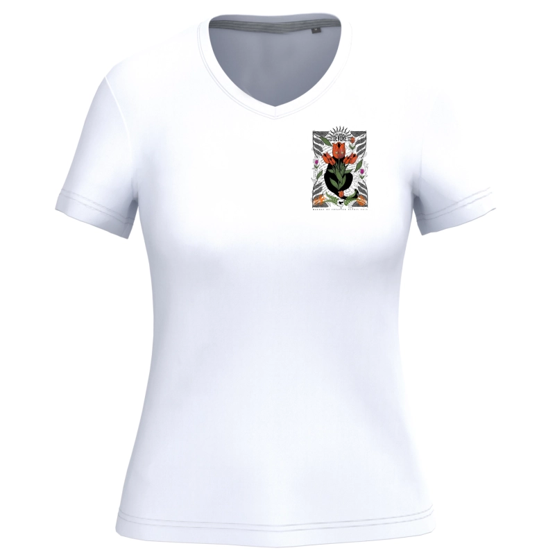 T-shirt Femme Bretagne Tulipe Blanc | Je Dévore Ma Bretagne