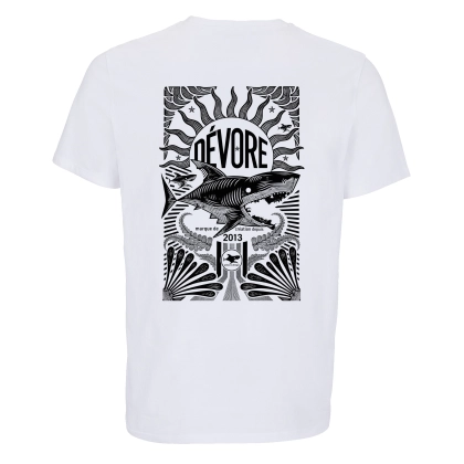T-shirt Homme Bretagne Requin 2026 Blanc | Je Dévore Ma Bretagne