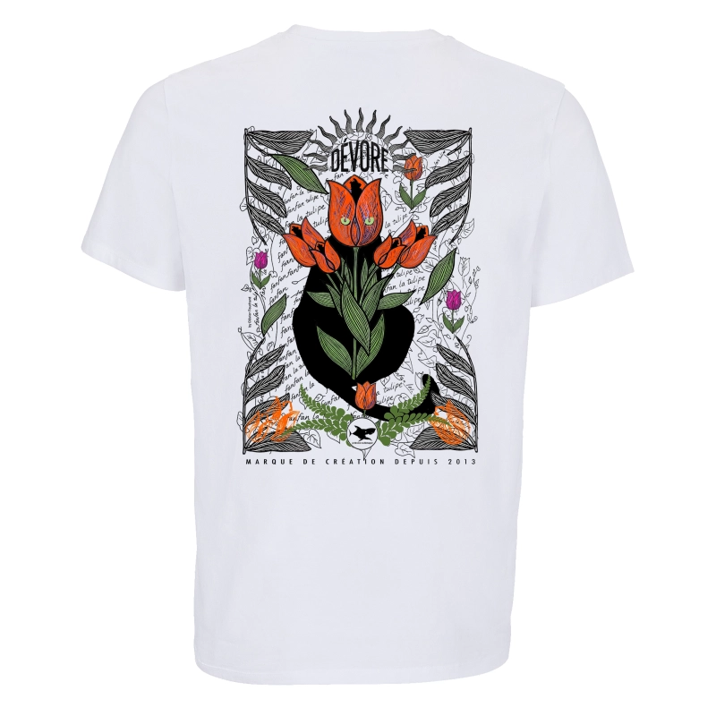 T-shirt Homme Bretagne Tulipe 2026 Blanc | Je Dévore Ma Bretagne