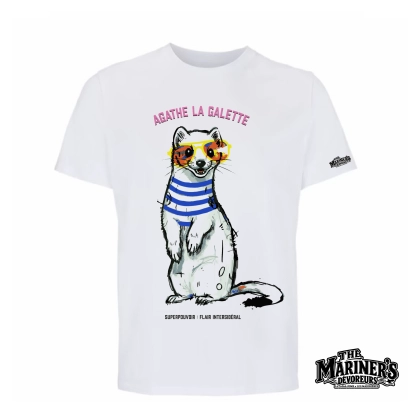 T-shirt blanc Agathe la Galette – The Mariner's Dévoreurs