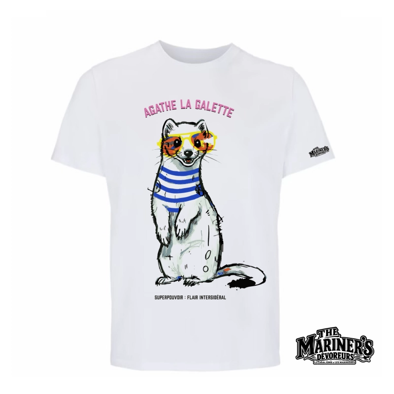 T-shirt blanc Agathe la Galette – The Mariner's Dévoreurs
